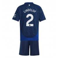 Camisa de time de futebol Manchester United Victor Lindelof #2 Replicas 2º Equipamento Infantil 2024-25 Manga Curta (+ Calças curtas)